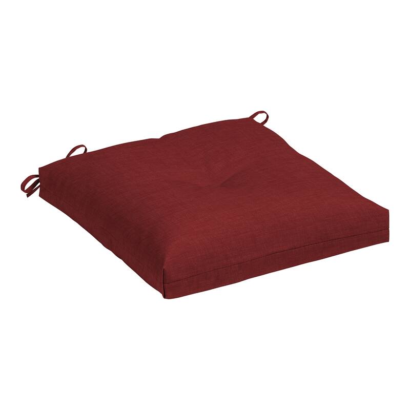 ARDEN Outdoor Plush Modern Tufted Seat Cushion, 20 x 20 - Ruby Red Leala