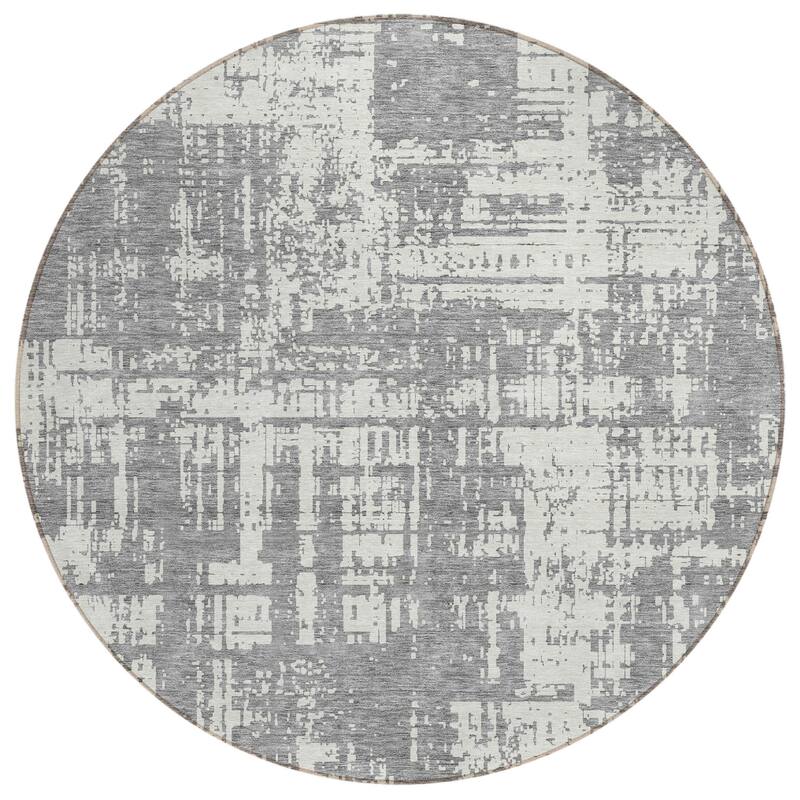 HomeRoots Abstract Transitional Rectangle Outdoor Rug