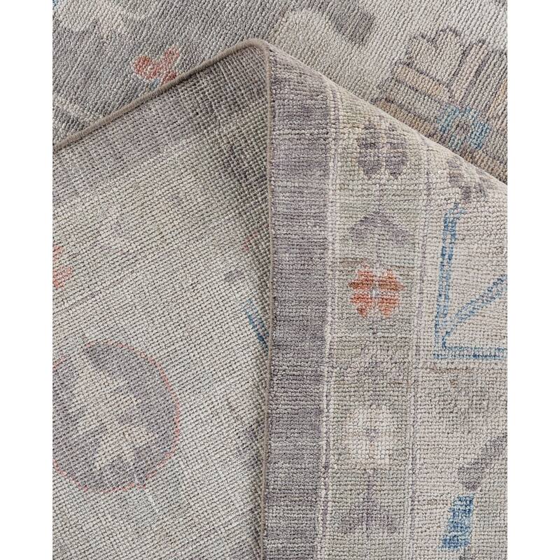 Oushak One-of-a-Kind Hand-Knotted Area Rug - Gray - 9' 9" x 13' 5"