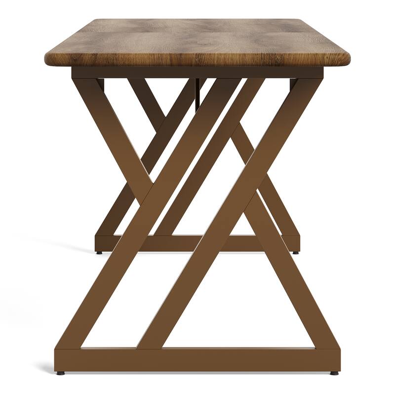 78.7-Inch Large Computer Desk, Sturdy Wooden Office Desk for 2 People