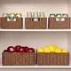 preview thumbnail 6 of 9, 3-Pack Hand Woven Storage Basket Set, Wicker Baskets for Bathroom, Kitchen, Living Room - 5.12'' H X 12.99'' W X 9.45'' D