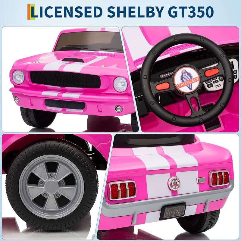 24V 2 Seater Ride on Licensed Shelby GT350 Ride on Toys for Kids Best Gift