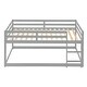 preview thumbnail 34 of 32, Twin Size Wood Loft Bed with Ladder and Fence for Kids