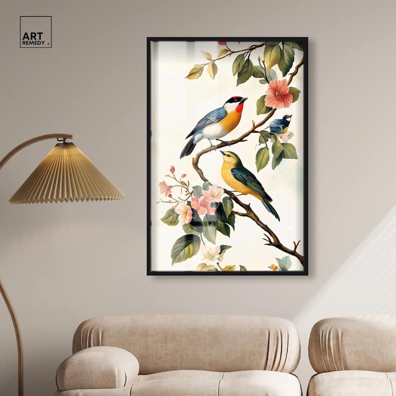 Colorful Perch Shadowbox by Art Remedy