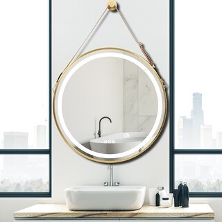 Smart Round LED Bathroom Mirror Light Frame Defogger Dimmable 3 Color