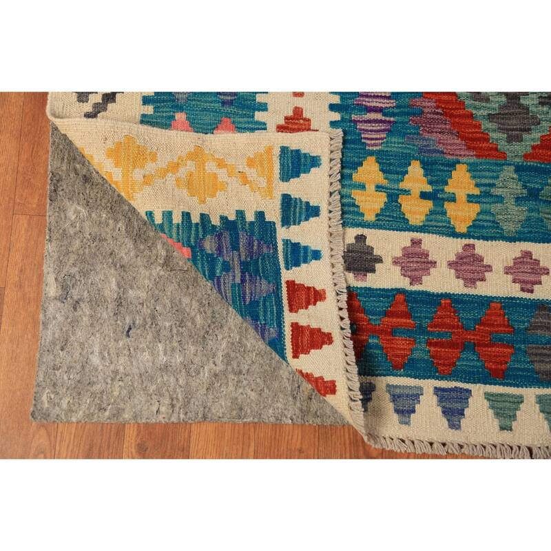 Palace Size Kilim Oriental Rug Hand-Woven Wool Carpet - 9'11"x 16'4"