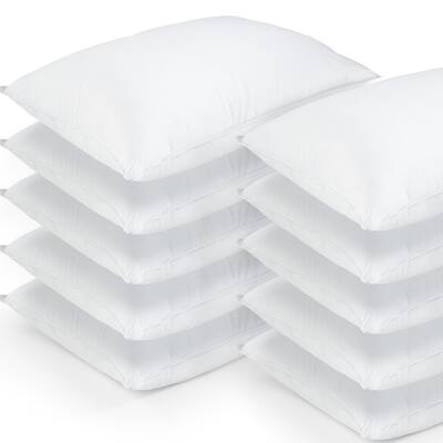 Hypoallergenic Soft/Medium Density Value 10 Pack Bed Pillow Sale- Set of 10