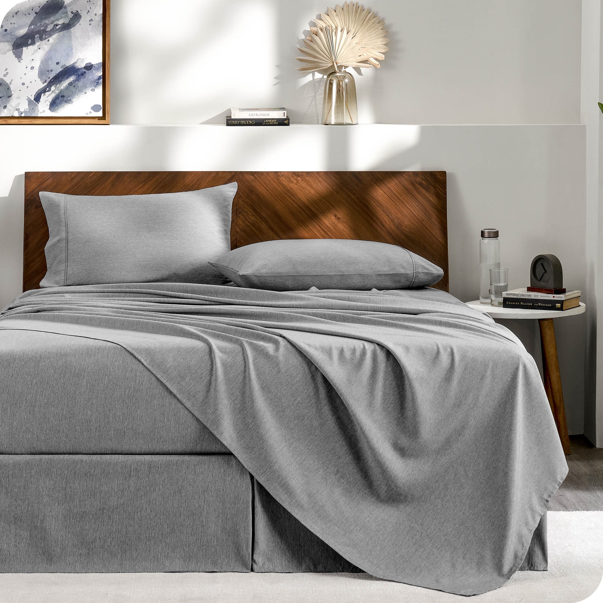 Bare Home Heathered Bed-in-a-Bag - Comforter Set & Sheet Set - Bed