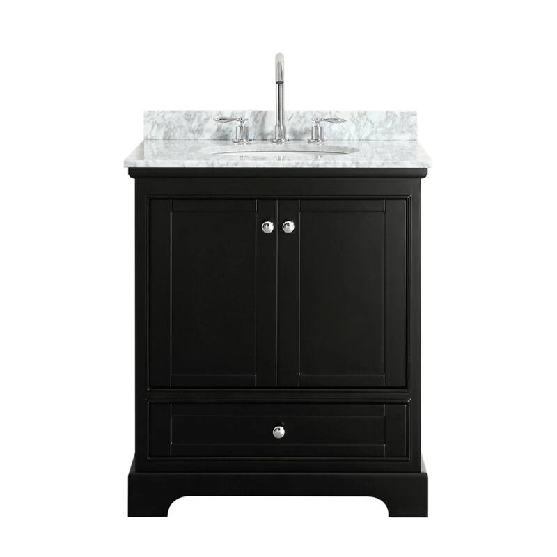 Wyndham Collection Deborah 30" Free Standing Single Vanity Set with