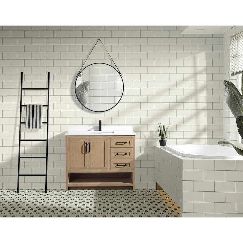 Ari Bath Venice 42" Bathroom Vanity Oak Gray Finish