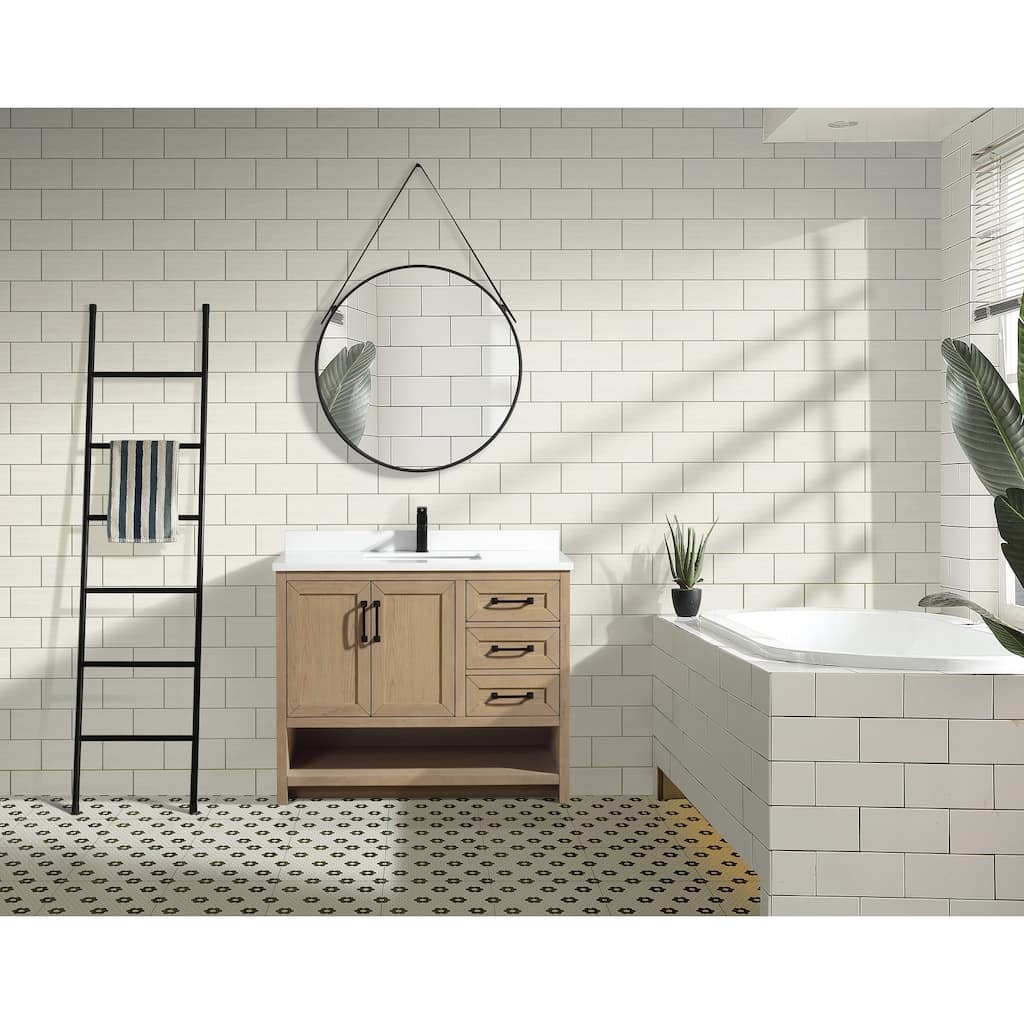 Ari Bath Venice 42" Bathroom Vanity Oak Gray Finish