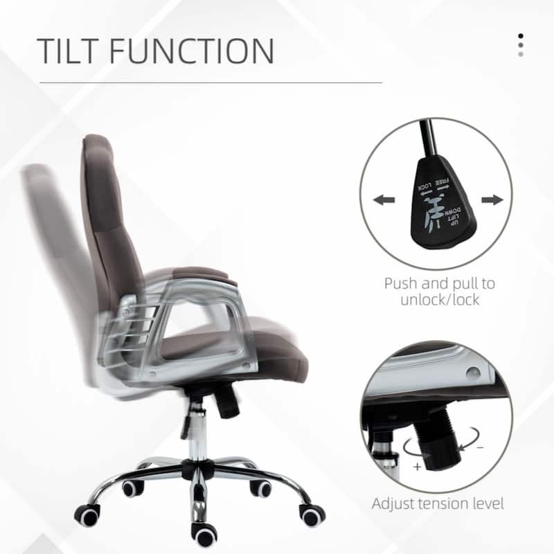 Velvet Computer Chair, Button Tufted Desk Chair with Swivel Wheels, Adjustable Height, and Tilt Function