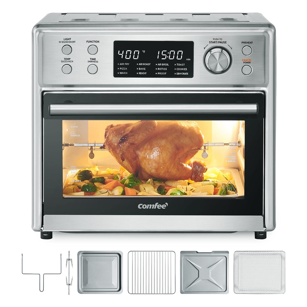 4 Slice Stainless Steel Air Fryer Toaster Oven Combo, Accessories Included,  , Silver - Bed Bath & Beyond - 36857930