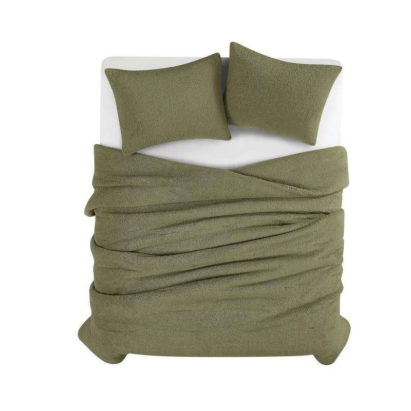 Brooklyn Loom Marshmallow Sherpa Comforter Set