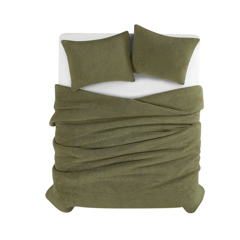 Brooklyn Loom Oversized Marshmallow Sherpa 3 Piece Comforter Set