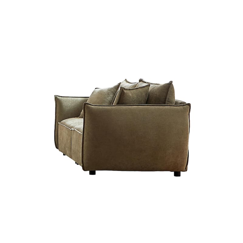 Modern Upholstered Armchair, Chenille Sleeper Sofa with Solid Wood Frame for Living Room