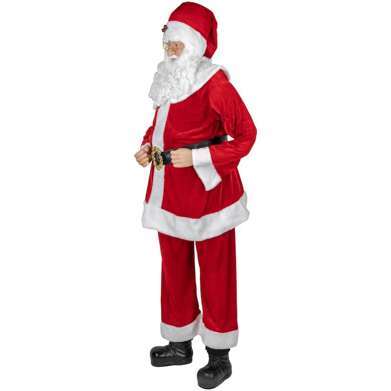 72" Life-Size Plush Santa Claus Standing or Sitting Christmas Figure