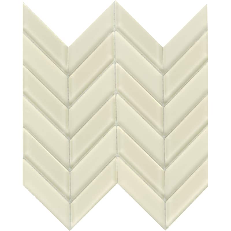 Emser Tile Edge - 12" x 12" Parallelogram Chevron Mosaic Wall Tile -