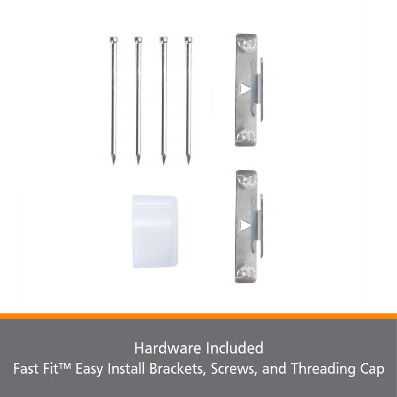 Kenney® Fast Fit™ Easy Install Superior Hold Premium Curtain Rod, 2-Pack