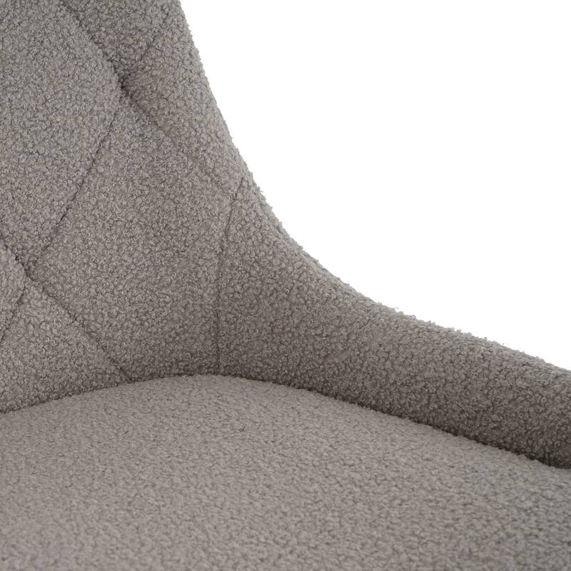 Grey Teddy 22.3" Tufted Accent Chair with Chrome Legs