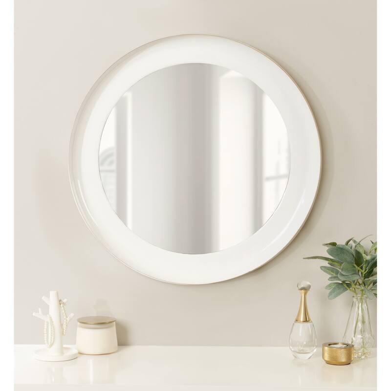 Kate and Laurel Laranya Round Wall Mirror