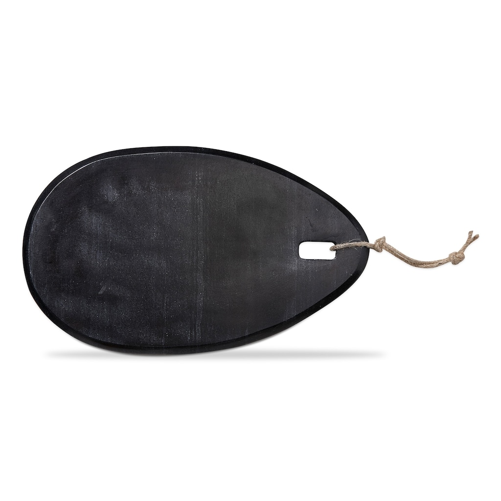 Tear Drop Black Marble Serving Board - Elegant Everyday Platter, Hand Wash Only, 15" L x 9" W x 0.5" H