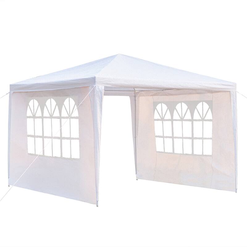 Spiral Tube Canopy Tent, Waterproof Tent with 3 Sides, White