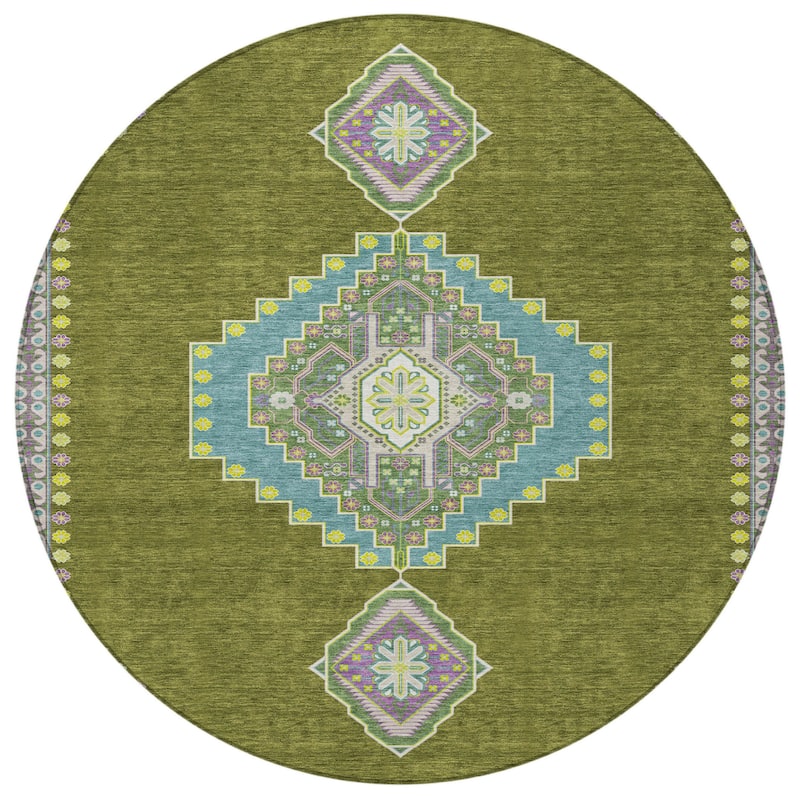 HomeRoots Oriental Traditional Rectangle Outdoor Rug