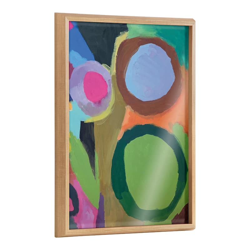 Kate and Laurel Blake Love Framed Printed Glass by Caleb Griswold