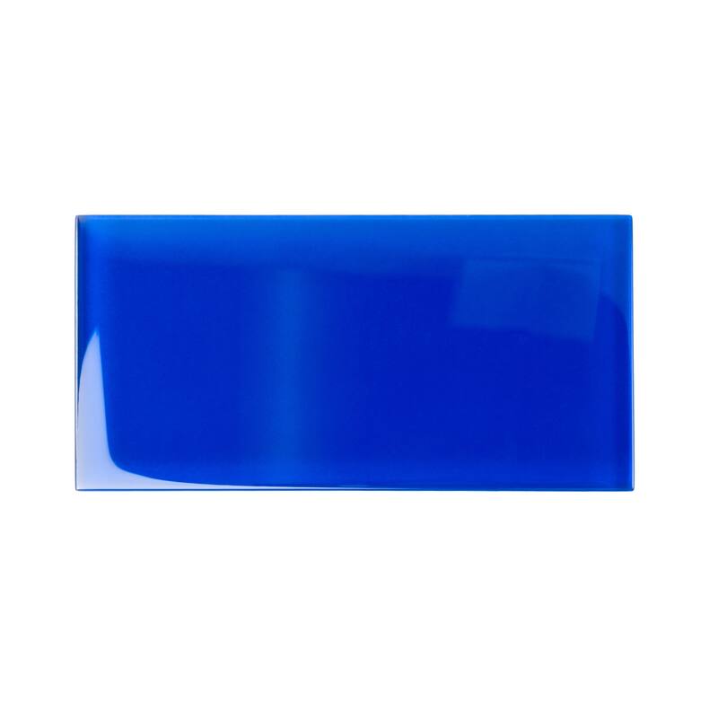 Apollo tile 3" x 6" Colorway Glossy Cobalt Blue Glass Tile (5 sq ft/case) - 40 Pack