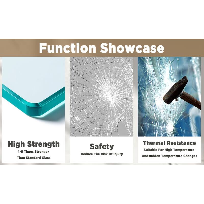 GDFStudio - Alden Adjustable Frameless Double Sliding Shower Door for Modern Bathroom Spaces