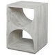 preview thumbnail 1 of 2, Uttermost Hans 18" Wide Scandinavian Modern Solid Fir Side Table Ivory Gray