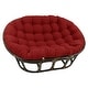 preview thumbnail 9 of 21, 65-inch by 48-inch Solid Twill Double Papasan Cushion (Cushion Only) Ruby Red