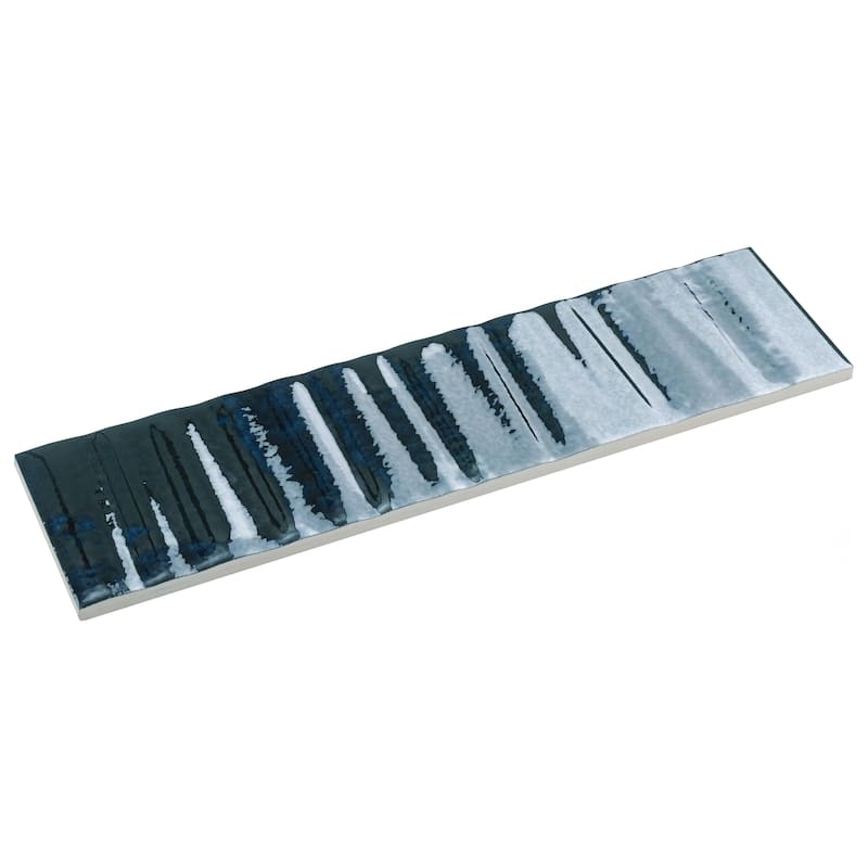 Merola Tile Joliet Prisma Sapphire 3" x 12" Fluted Ceramic Wall Tile