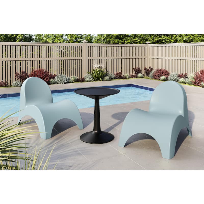 Angel Trumpet set of two Patio Chairs - Black