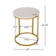 preview thumbnail 3 of 9, Ingersol Indoor Iron and Faux Wood C Shaped End Table by Christopher Knight Home