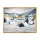preview thumbnail 3 of 10, Designart "Mountain Village In Winter" Traditional Framed Canvas Wall Art Print