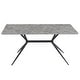 preview thumbnail 113 of 131, Elega Modern Sintered Stone Dining Table Modern Trestle Base Powder-Coated Steel Frame Kitchen Table - 47"-71"