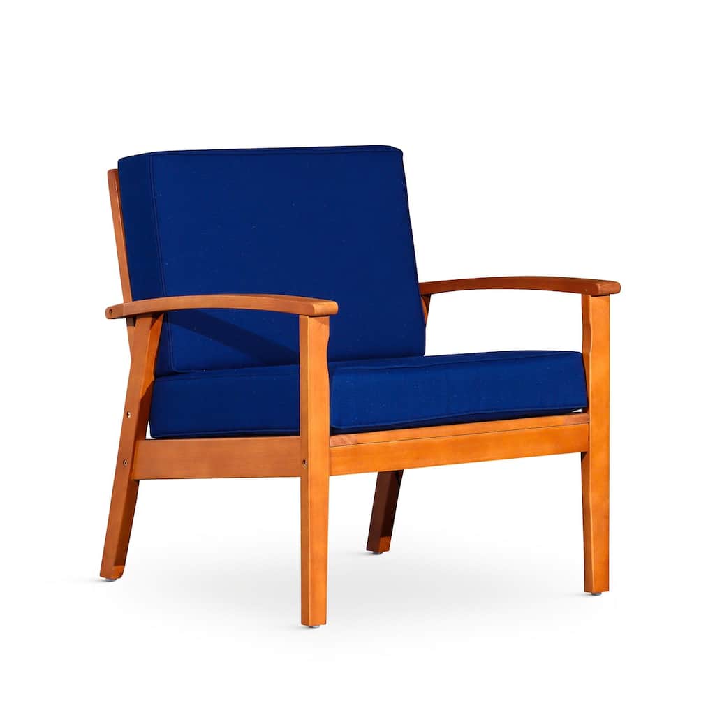 Deep Seat Eucalyptus Chair for Ultimate Relaxation and Outdoor Comfort