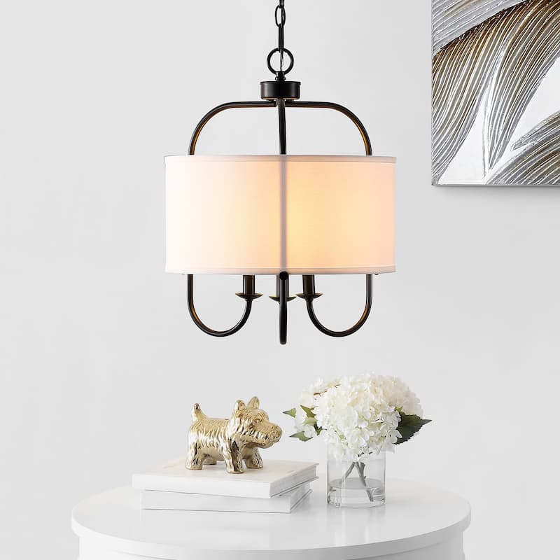 SAFAVIEH Lighting Javorina 3-Light Led Adjustable Pendant. - 16" W x 16" L x 24-96" H - 16Wx16Dx96H