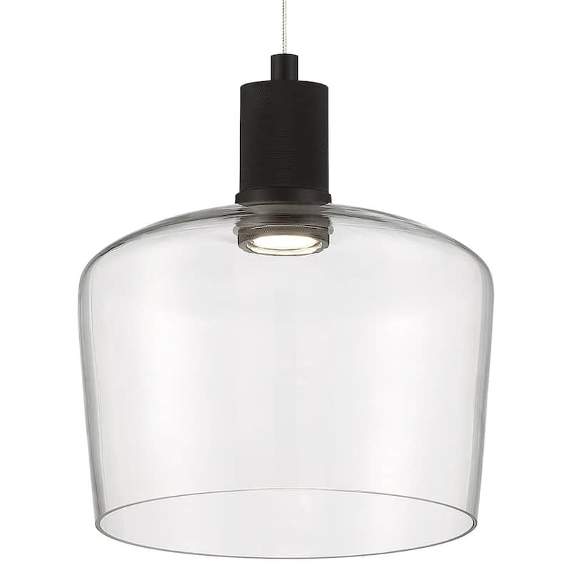 Access Lighting 63141LEDD/CLR Port Nine 9" Wide LED Mini Pendant - Matte Black
