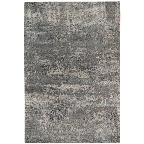 Magi Molly Industrial Abstract Hand-Knotted Wool/Silk Area Rug