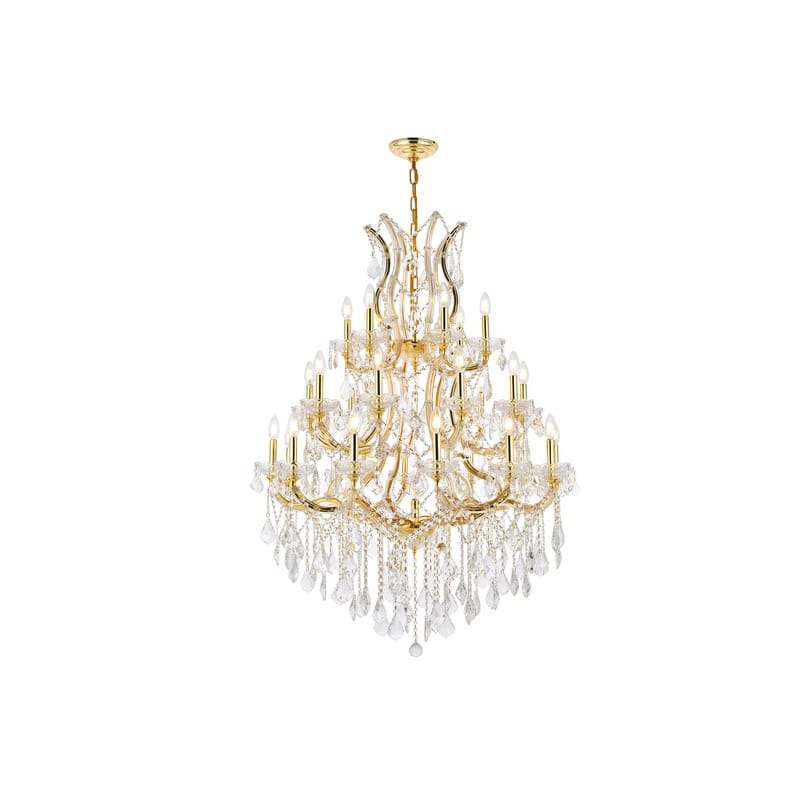 Fleur Illumination Collection Chandelier D:38in H:52in Lt:28 Gold Finish