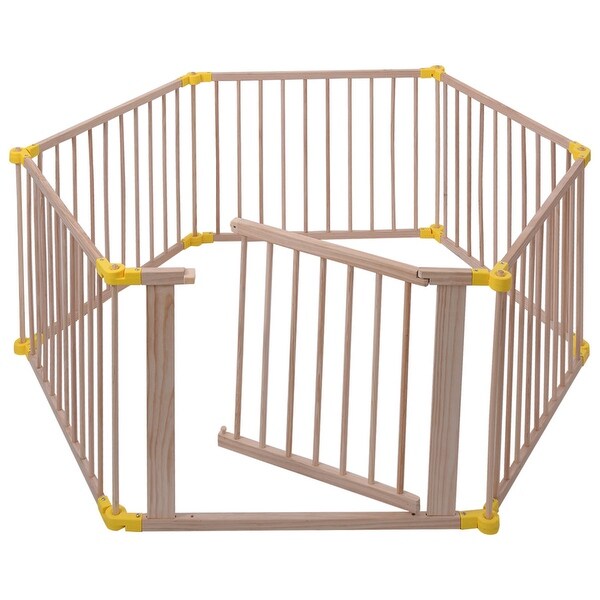 costway baby playpen wooden