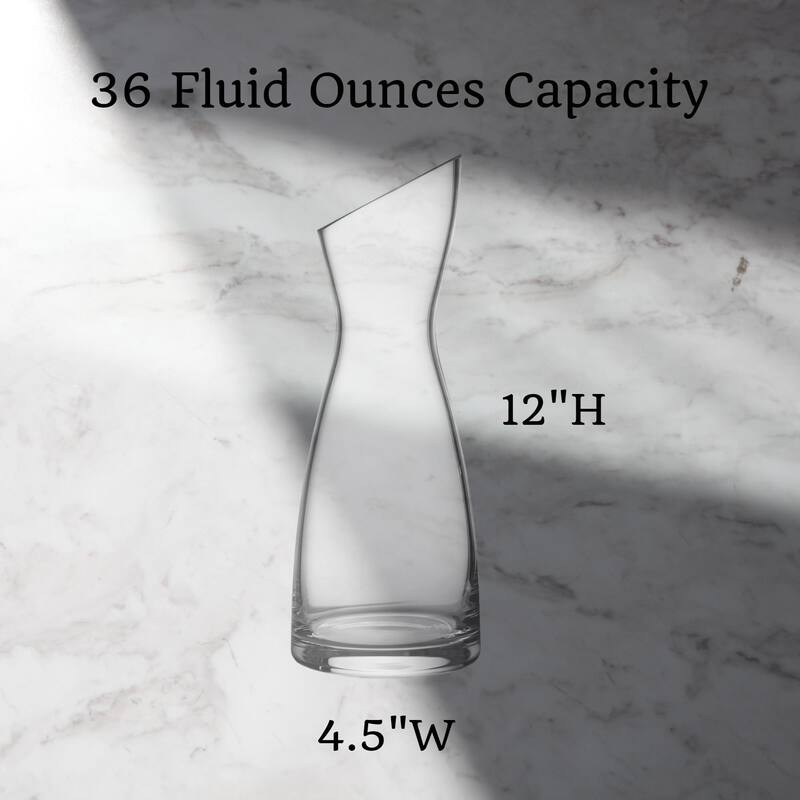 Nambe Skye Crystal Clear Glass Carafe - 36 oz