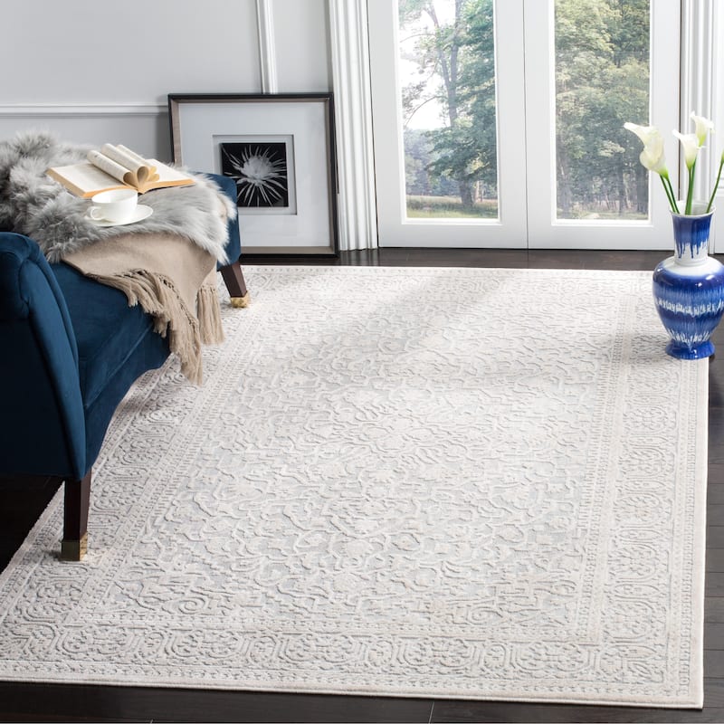 SAFAVIEH Reflection Suhad Oriental Rug - 3' x 5' - Light Grey/Cream - Rectangle