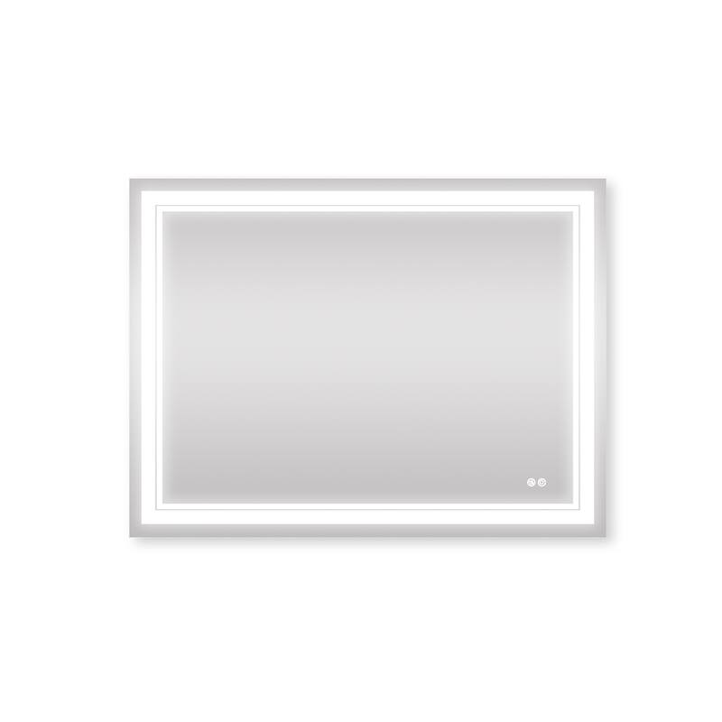 Retangular Wall Mounted LED Bathroom Mirror With Touch Switch Memory Mirror Anti-Fog (Horizontal/Vertical)