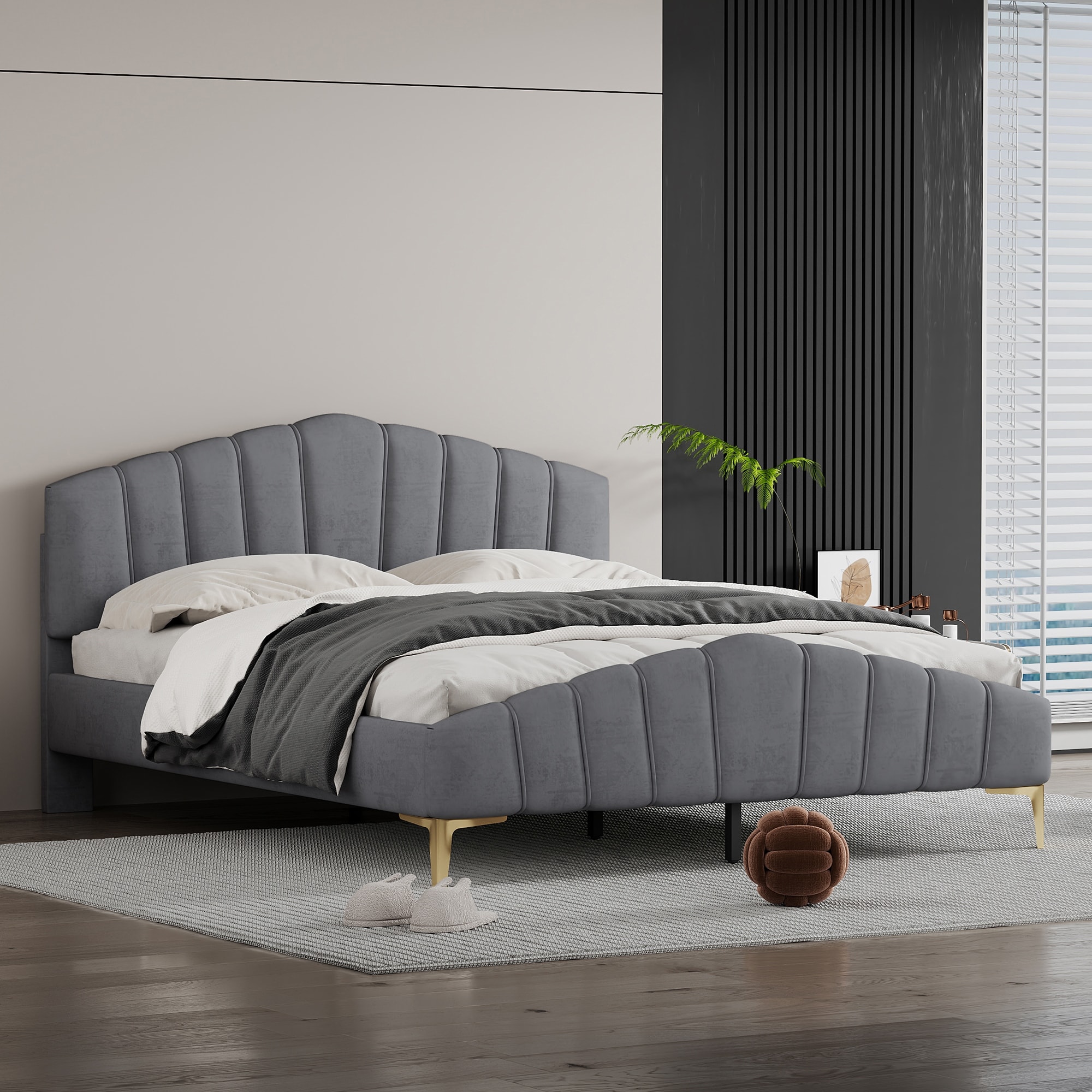Thick outlet upholstered headboard