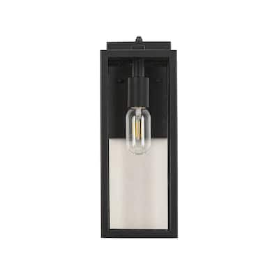 Matte Black Outdoor Wall Lantern Sconce
