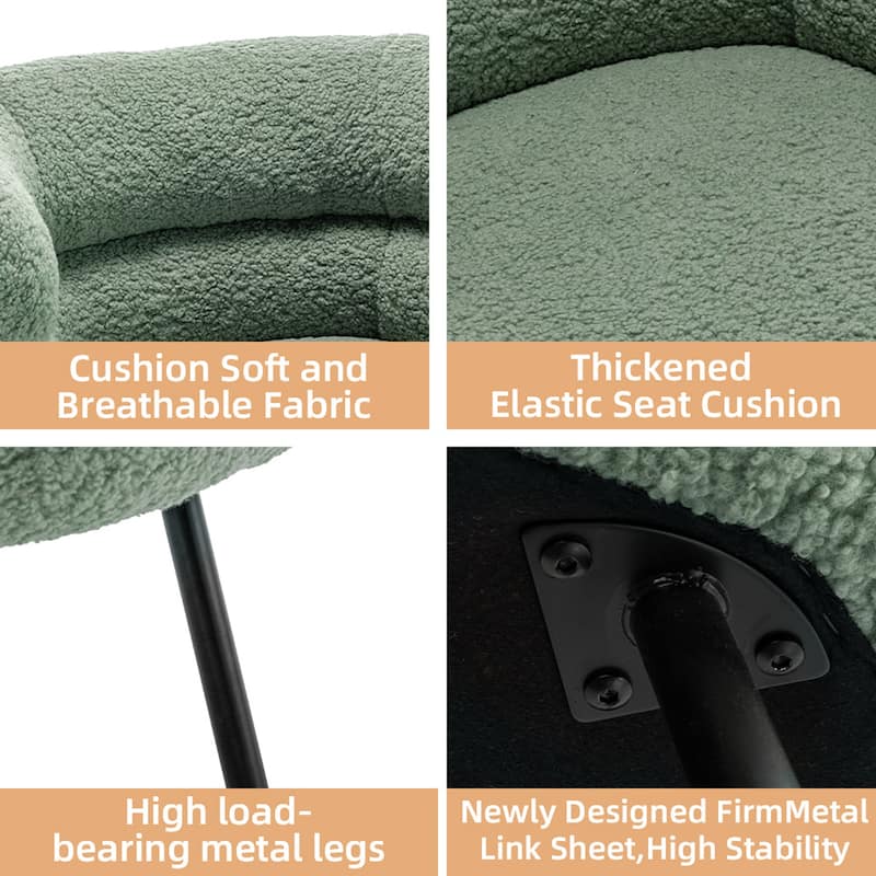 XINMICS Modern Accent Chair Upholstered Armchair for Living Room, Bedroom